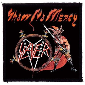 SLAYER: Show No Mercy (9,5 cm x 9,5 cm) (felvarró)
