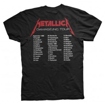 METALLICA: Master... Eu Tour '86 (póló)