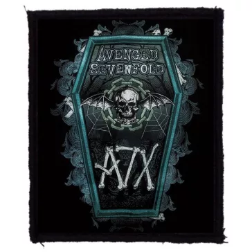 AVENGED SEVENFOLD: AX7 Coffin (9 cm x 12 cm) (felvarró)
