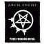 ARCH ENEMY: Pure Fucking Metal (8 cm x 9,5 cm) (felvarró)