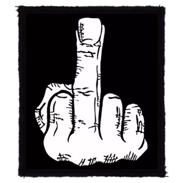 FUCK OFF: Finger (8 cm x 9,5 cm) (felvarró)