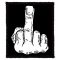 FUCK OFF: Finger (8 cm x 9,5 cm) (felvarró)
