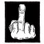FUCK OFF: Finger (8 cm x 9,5 cm) (felvarró)
