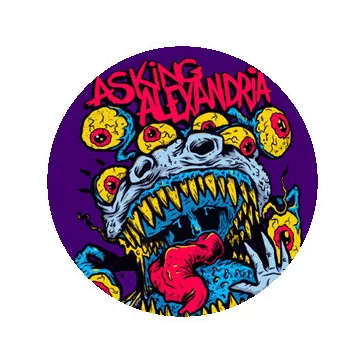 ASKING ALEXANDRIA: Eyeballs (nagy jelvény, 3,7 cm)