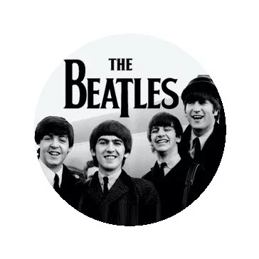 BEATLES: 1964 B/W (nagy jelvény, 3,7 cm)