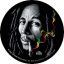 BOB MARLEY: Smoke (nagy jelvény, 3,7 cm)