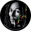 BOB MARLEY: Smoke (nagy jelvény, 3,7 cm)