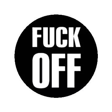 FUCK OFF (nagy jelvény, 3,7 cm)