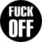 FUCK OFF (nagy jelvény, 3,7 cm)