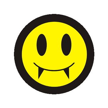 GOTH SMILEY (nagy jelvény, 3,7 cm)