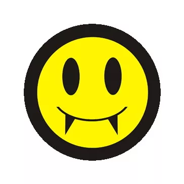 GOTH SMILEY (nagy jelvény, 3,7 cm)