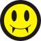 GOTH SMILEY (nagy jelvény, 3,7 cm)