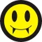 GOTH SMILEY (nagy jelvény, 3,7 cm)