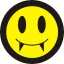 GOTH SMILEY (nagy jelvény, 3,7 cm)