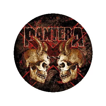 PANTERA: Double Skull (nagy jelvény, 3,7 cm)