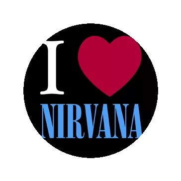 NIRVANA: I Love Nirvana (nagy jelvény, 3,7 cm)
