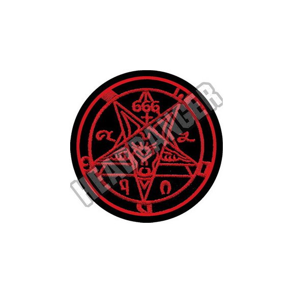 BAPHOMET PENTAGRAM 666 (red, circle, 9.5 cm) BAPHOMET PENTAGRAM 666 (red, circle, 9.5 cm)