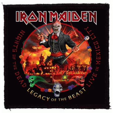   IRON MAIDEN: Nights Of The Dead (9,5 cm x 9,5 cm) (felvarró)