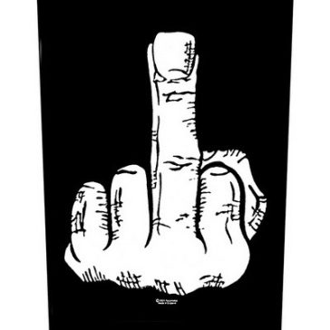 FUCK OFF FINGER (hátfelvarró / backpatch)