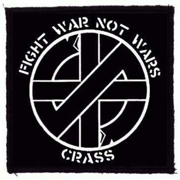 CRASS: Fight War Not Wars (9,5 cm x 9,5 cm)