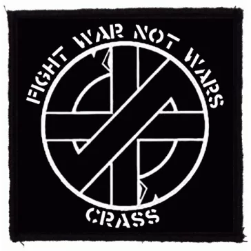 CRASS: Fight War Not Wars (9,5 cm x 9,5 cm)
