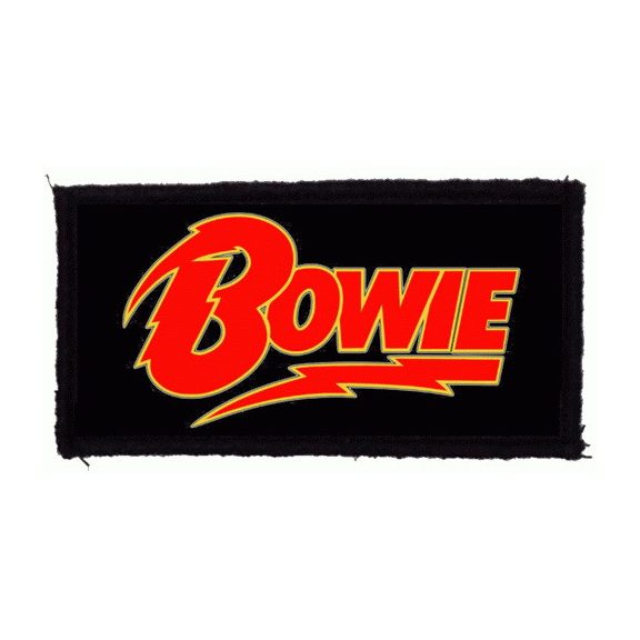 DAVID BOWIE: Bowie Logo (9,5 cm x 4,5 cm) (felvarró) DAVID BOWIE: Bowie Logo (9,5 cm x 4,5 cm) (felvarró)