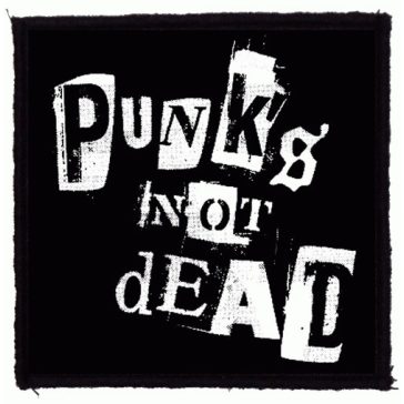PUNKS NOT DEAD - b/w (9,5 cm x 9,5 cm)