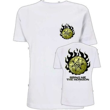 BRING ME THE HORIZON: Globe (white) (póló)