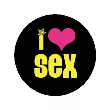 I LOVE SEX (nagy jelvény, 3,7 cm)