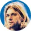 KURT COBAIN: Face (nagy jelvény, 3,7 cm)