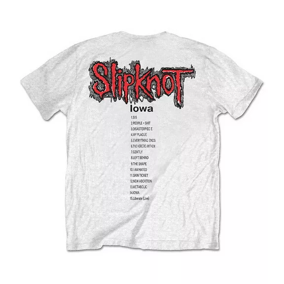 SLIPKNOT: Iowa Track List (póló)