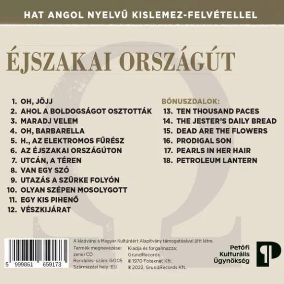OMEGA: Éjszakai országút (CD, +6 bónusz, 2022)