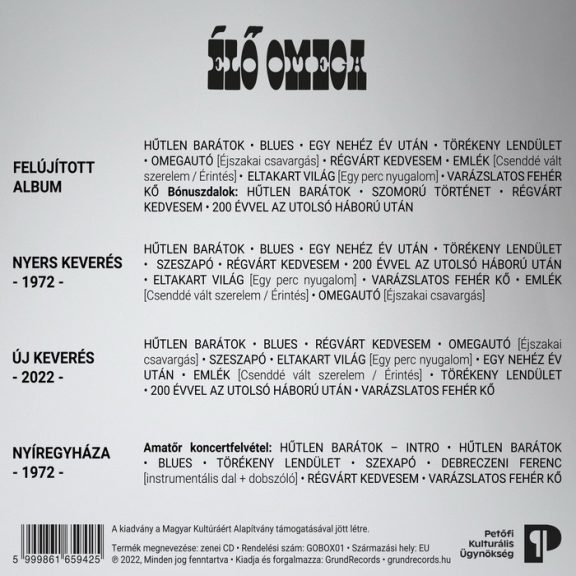 OMEGA: Élő Omega (4CD, 2022)