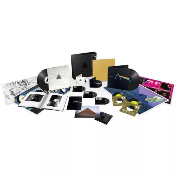 PINK FLOYD: Dark Side Of The Moon 50th Anniversary (2LP+2CD+2Blu-ray+DVD, 160 pgs book, 76 page songbook)