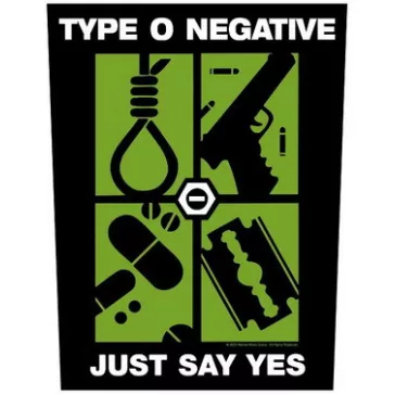 TYPE O NEGATIVE: Just Say Yes (hátfelvarró / backpatch)