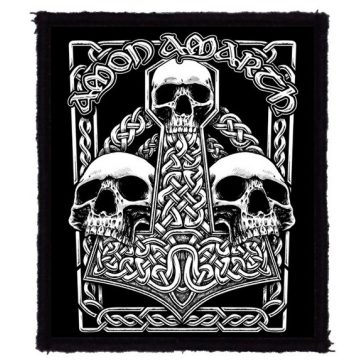 AMON AMARTH: Three Skulls (8 cm x 9,5 cm)