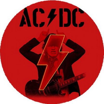 AC/DC: Angus Power Up (nagy jelvény, 3,7 cm) 