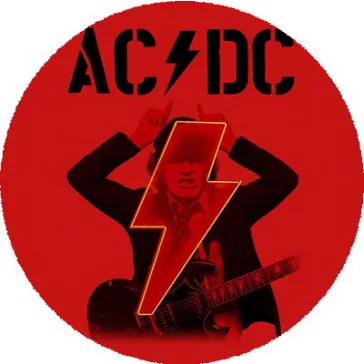 AC/DC: Angus Power Up (nagy jelvény, 3,7 cm) 