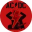 AC/DC: Angus Power Up (nagy jelvény, 3,7 cm) 