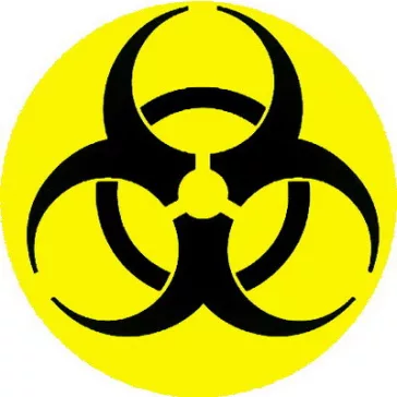 BIOHAZARD (nagy jelvény, 3,7 cm) 