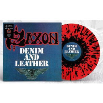 SAXON: Denim And Leather (LP, red/black splatter) 