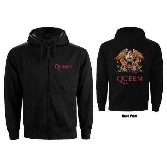 QUEEN: Logo Crest (kapucnis pulóver, cipzáros) QUEEN: Logo Crest (kapucnis pulóver, cipzáros)