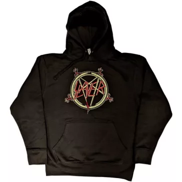 SLAYER: Logo Pentagram (kapucnis pulóver, bebújós) 