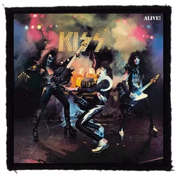 KISS: Alive 1. (9,5 cm x 9,5 cm) (felvarró) 