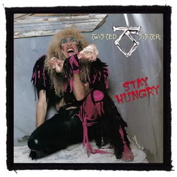 TWISTED SISTER: Stay Hungry (9,5 cm x 9,5 cm) (felvarró) 