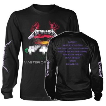 METALLICA: Master Of Puppets Tracks (hosszúujjú póló)