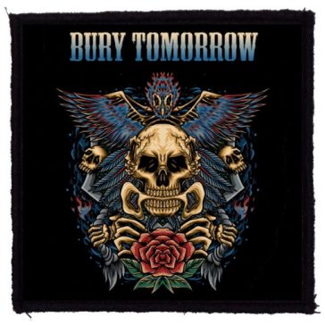 BURY TOMORROW: Skull Rose (9,5 cm x 9,5 cm) (felvarró) 