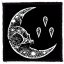 CURRENTS: Moon (9,5 cm x 9,5 cm) (felvarró) 