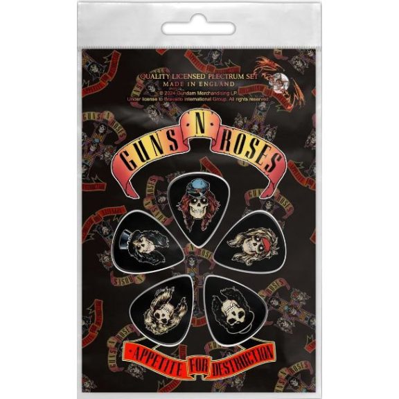 GUNS N' ROSES - Appetite For Destruction (5 db pengető, 1 mm vastag) GUNS N' ROSES - Appetite For Destruction (5 db pengető, 1 mm vastag)