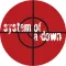SYSTEM OF A DOWN: Target (nagy jelvény, 3,7 cm)
